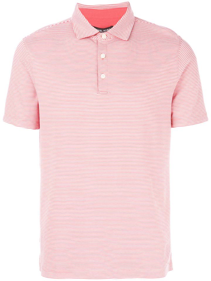 Michael Kors Collection Striped Polo Shirt - Red