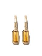 David Yurman 18kt Yellow Gold Novella Hoop Drop Citrine Earrings -