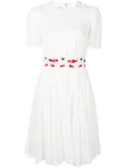 Giamba Stars Embroidered Dress, Women's, Size: 40, White, Viscose/spandex/elastane/polyester