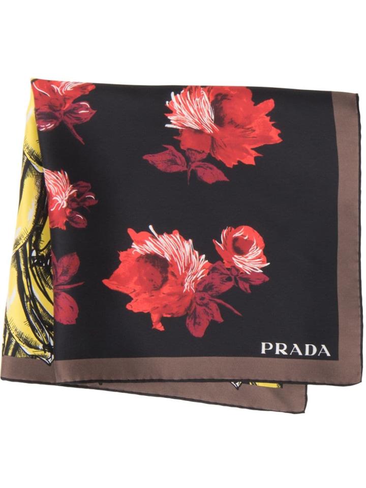 Prada Banana Print Carf - Black