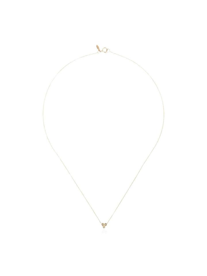 Xiao Wang Gold Dot Dot 3 Diamond Necklace - Metallic