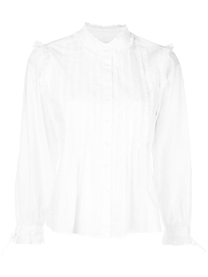 Alex Mill Ruffled Pleated-bib Shirt - White