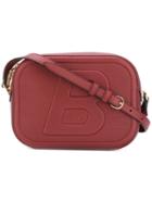 Bally Top Zip Shoulder Bag, Women's, Red, Calf Leather