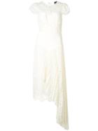 Milly Asymmetric Lace Dress, Women's, Size: 2, White, Nylon/cotton/viscose/spandex/elastane