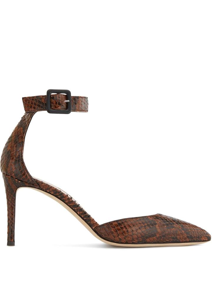 Giuseppe Zanotti Loreen Snake-effect Pumps - Brown