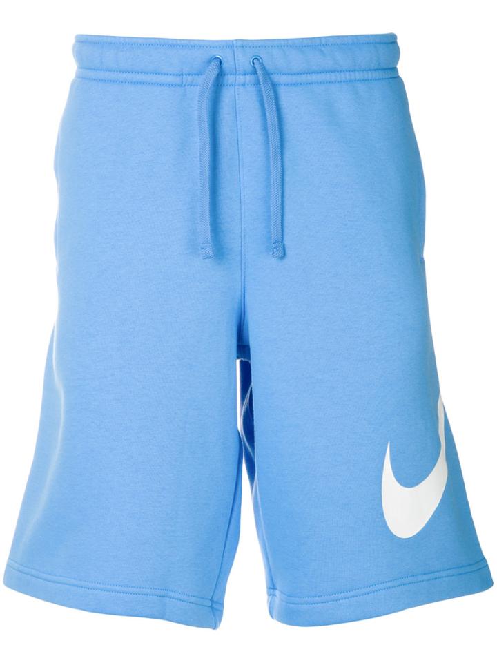 Nike Logo Print Shorts - Blue