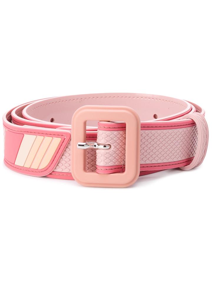 Prada Textured Rubber Belt, Women's, Size: 80, Pink/purple, Rubber