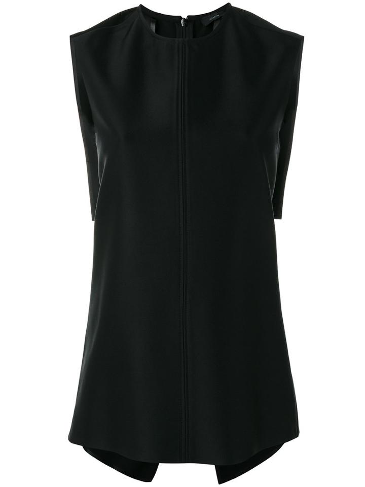Joseph Rear Vent Top, Women's, Size: 44, Black, Acetate/viscose/polyurethane