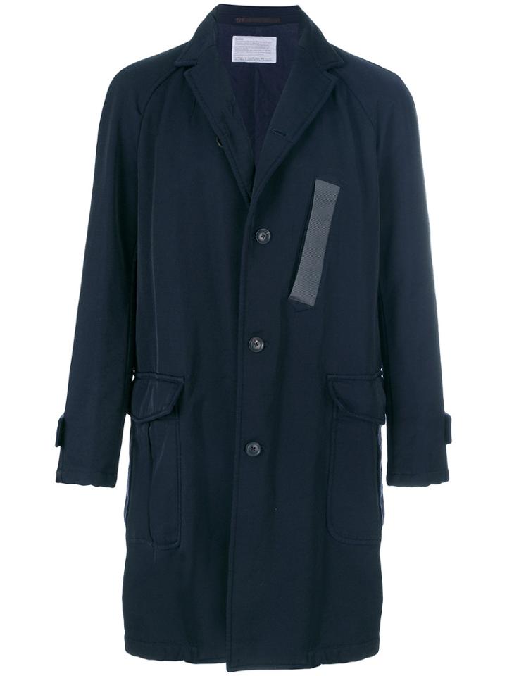 Kolor Buttoned Coat - Blue