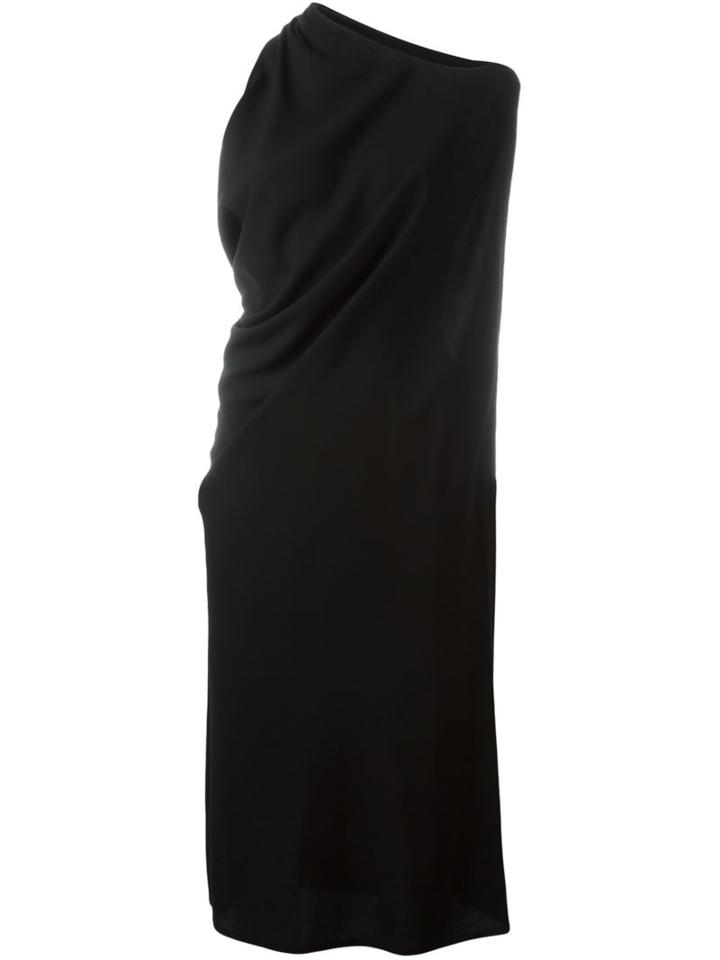 Mm6 Maison Margiela Asymmetric Neck Dress