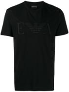 Emporio Armani Logo Print Crew Neck T-shirt - Black