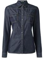 Tom Ford Chest Pocket Denim Shirt, Women's, Size: 42, Blue, Cotton