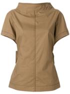 Marni Stand Up Collar Blouse - Brown