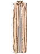 Amir Slama Striped Swimsuit - Brown