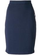 Humanoid Fitted Midi Skirt - Blue