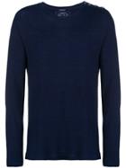 Balmain Shoulder Button Detail T-shirt - Blue