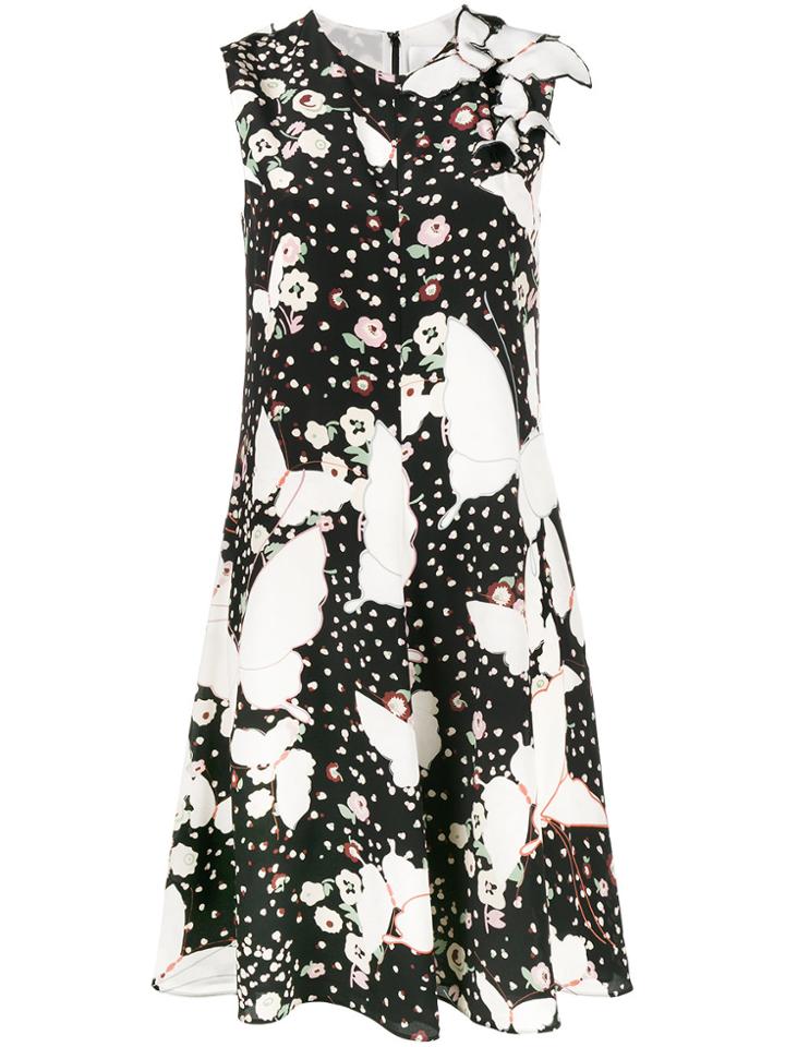 Valentino Pop Butterflies Print Dress - Black