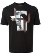Neil Barrett Graphic Print T-shirt, Men's, Size: Xs, Black, Cotton