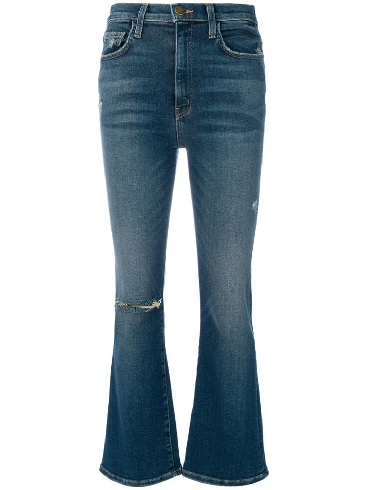 Current/elliott The High Waist Kick Jeans - Blue