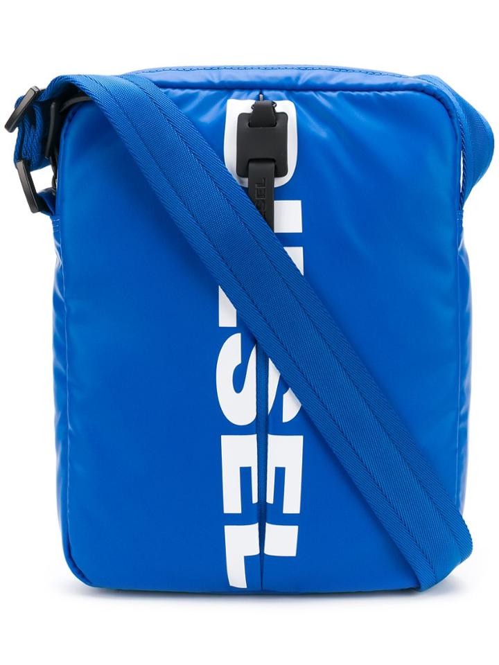 Diesel Logo Messenger Bag - Blue