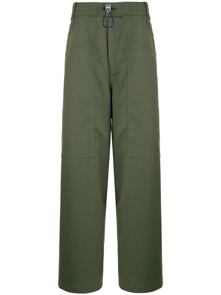 Sunnei Loose Fit Elasticated Trousers - Green
