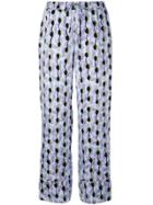 Marni Leaf Pattern Trousers - Blue