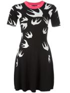 Mcq Alexander Mcqueen Bird Intarsia Dress - Black