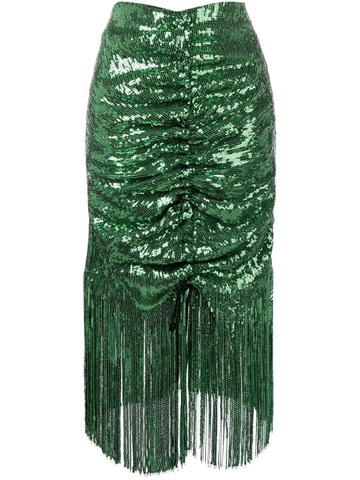 Giuseppe Di Morabito Ruched Sequin Skirt - Green