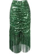 Giuseppe Di Morabito Ruched Sequin Skirt - Green