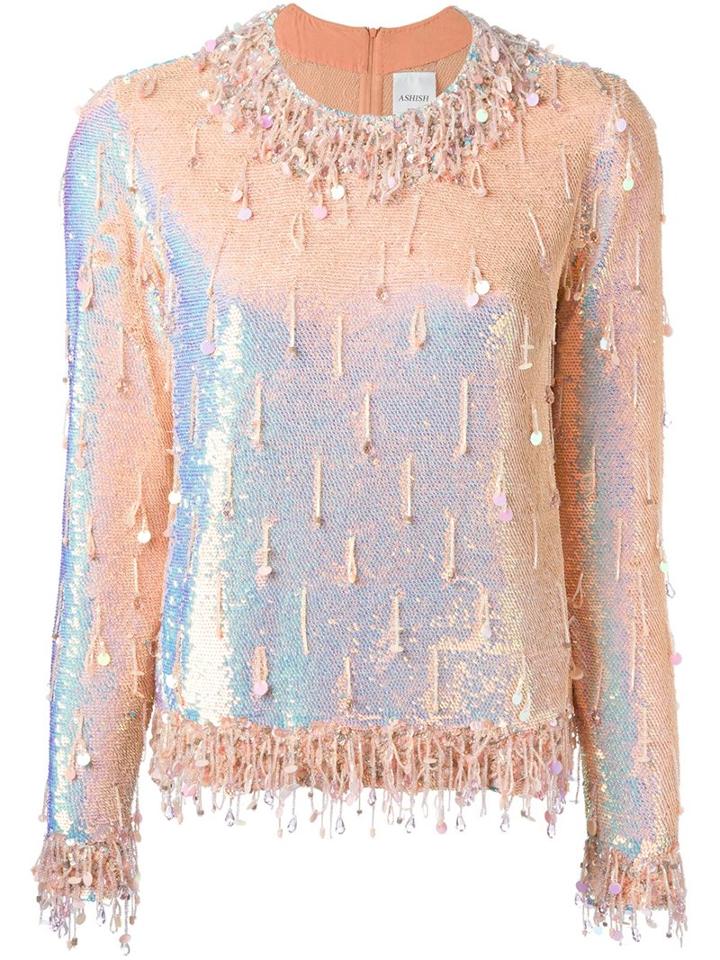 Ashish Beaded Long-sleeved Top