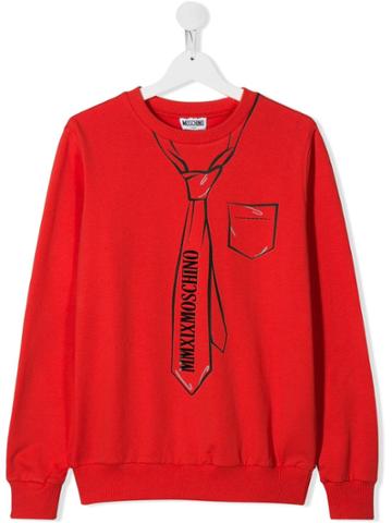 Moschino Kids Teen Trompe-l'oeil Sweatshirt - Red