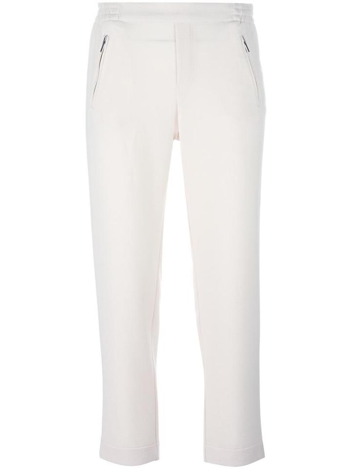Steffen Schraut Elasticated Waistband Cropped Trousers, Women's, Size: 34, White, Polyester/spandex/elastane