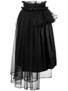 Comme Des Garçons Noir Kei Ninomiya Flared Asymmetric Skirt - Black