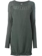Kristensen Du Nord Longsleeved Shift Dress, Women's, Size: 3, Green, Silk/cotton