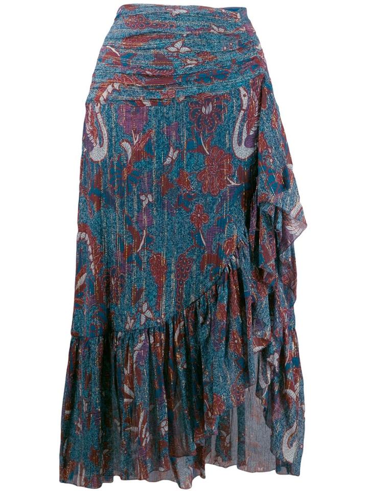 Ulla Johnson Printed Ailie Skirt - Blue