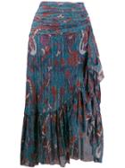 Ulla Johnson Printed Ailie Skirt - Blue