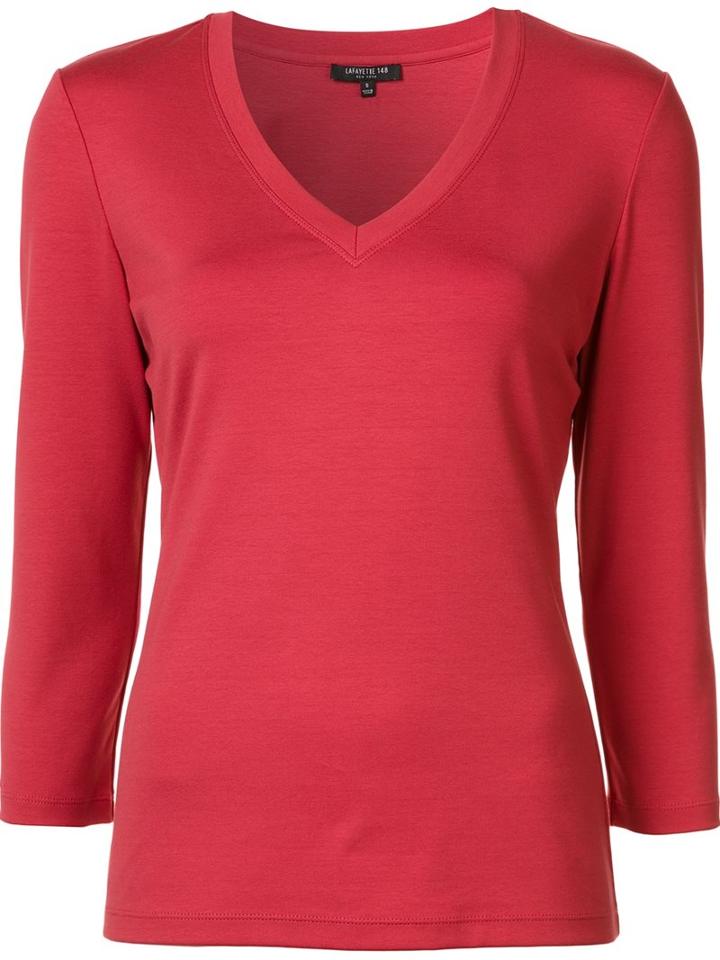 Lafayette 148 V-neck T-shirt