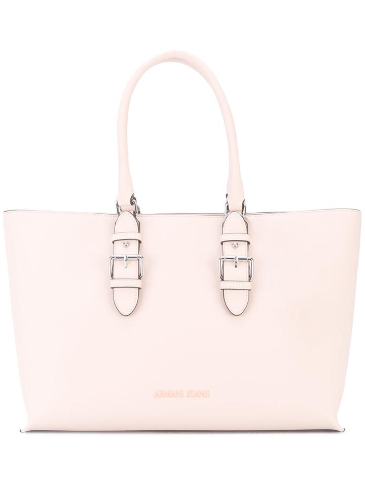 Armani Jeans - Buckle Strap Tote - Women - Polyurethane - One Size, Pink/purple, Polyurethane