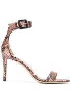 Giuseppe Zanotti Snakeskin Effect Heeled Sandals - Pink