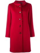 Aspesi Single Breasted Coat, Women's, Size: 42, Red, Wool/viscose