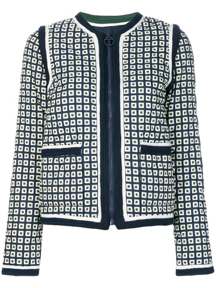 Tory Burch Petra Milano Square Jacket - Blue