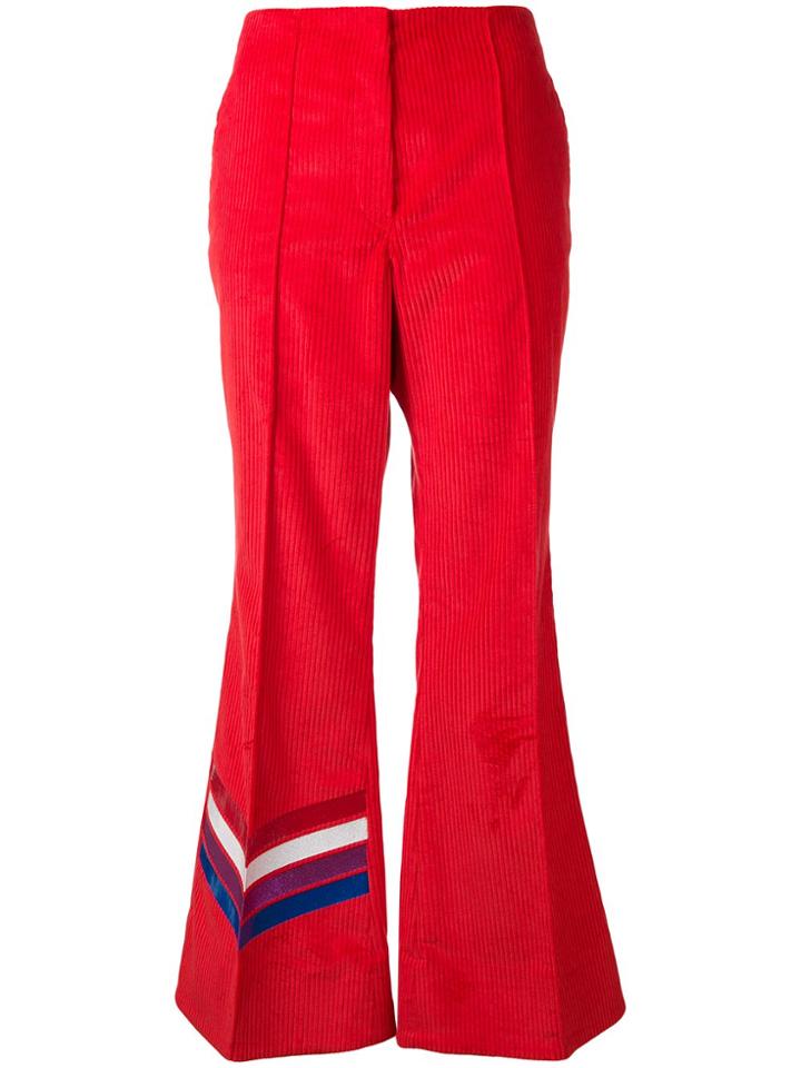 Mira Mikati Corduroy Leg Detail Trousers - Red