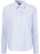 A.p.c. Pinstripe Shirt, Women's, Size: 36, Blue, Cotton/linen/flax
