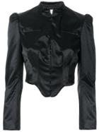 Romeo Gigli Vintage Structured Cropped Jacket - Black