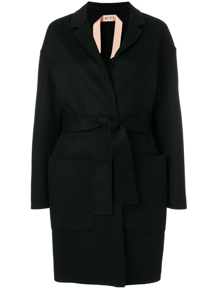 No21 Boxy Single-breasted Coat - Black