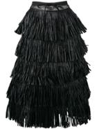 Sara Lanzi Layered Midi Skirt - Black