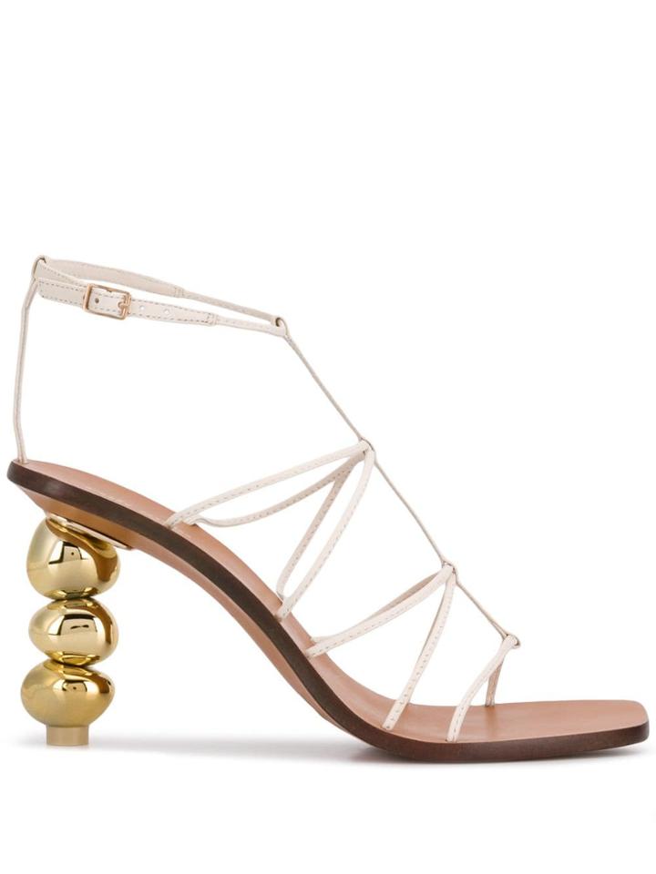 Cult Gaia Pebble Heel Sandal - White