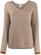 Paul Smith Ribbed Style Jumper - Neutrals
