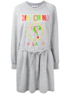 Moschino - Multicolour Logo Sweatshirt Dress - Women - Polyester/viscose - 40, Grey, Polyester/viscose