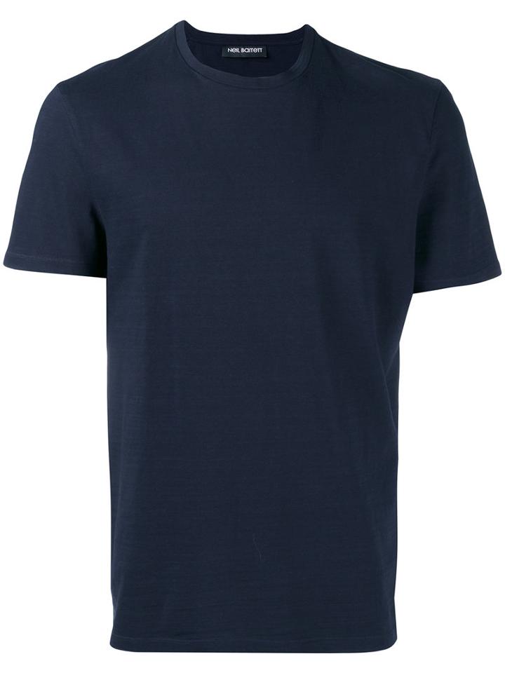 Neil Barrett Classic T-shirt, Men's, Size: Small, Blue, Cotton